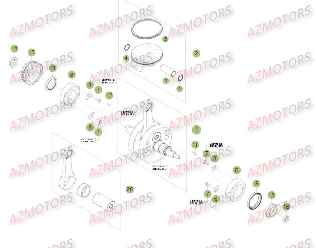 VILEBREQUIN   PISTON   CONTRE ARBRE [2] BETA 350 RR 11